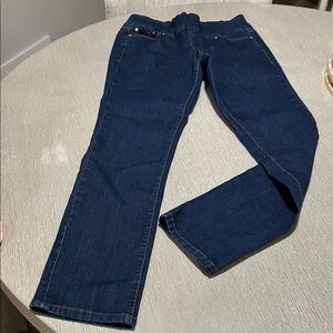 High Rise Jag Jeans Slim Leg